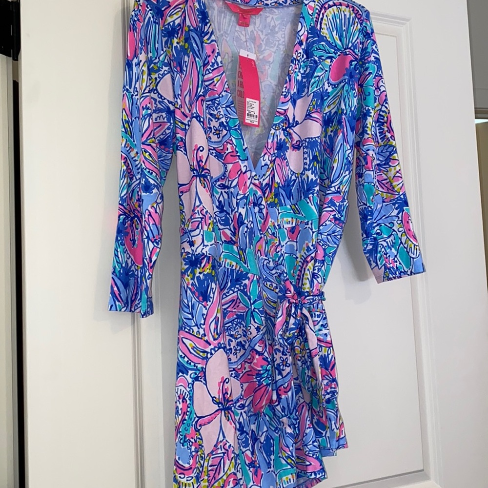 NWT Lilly Pulitzer Karlie wrap romper size medium